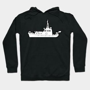 Fishing Trawler Silhouette Hoodie